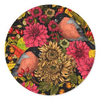 Autumn garden 2 classic round sticker