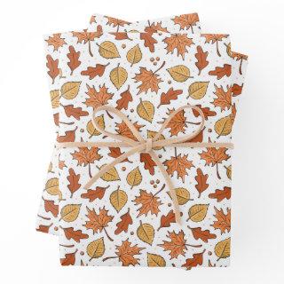 Autumn Leaves and Acorns Pattern  Sheets