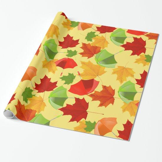 Autumn Leaves and Umbrellas