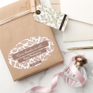 Autumn leaves flow give thanks Sticker