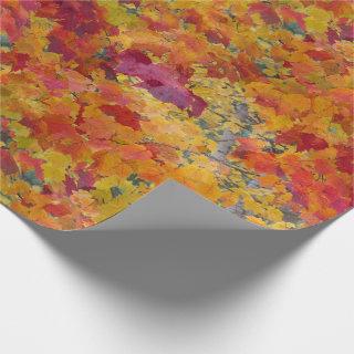 Autumn Leaves Red Gold Orange Botanical Watercolor