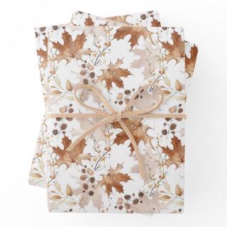 Autumn Maple Leaves Pattern Thanksgiving  Sheets