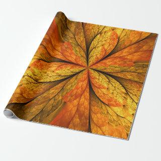 Autumn Plant, Modern Abstract Fractal Art Leaf