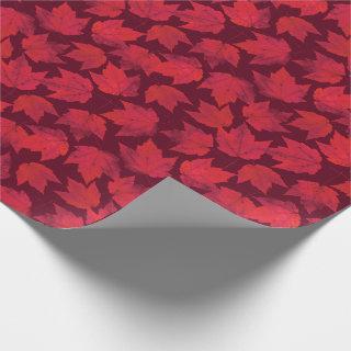 Autumn Red Maple Leaves