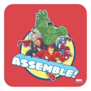 Avengers Assemble! Square Sticker