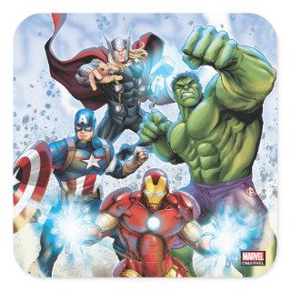 Avengers Classics | Avengers Prepared To Attack Square Sticker