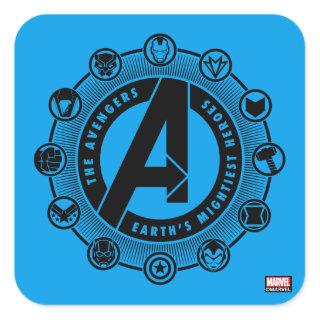 Avengers Classics | Earth's Mightiest Heroes Icons Square Sticker