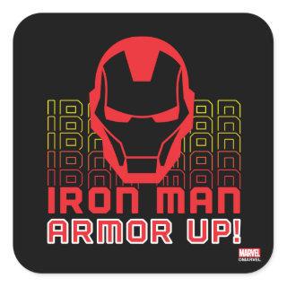 Avengers Classics | Iron Man "Armor Up" Art Square Sticker