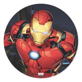 Avengers Classics | Iron Man Flying Forward Classic Round Sticker