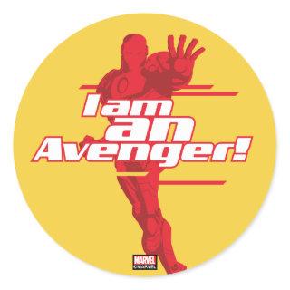 Avengers Classics | Iron Man "I Am" Graphic Classic Round Sticker