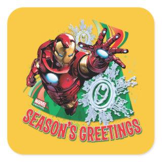 Avengers Classics | Iron Man Season's Greetings Square Sticker