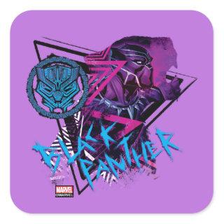 Avengers Classics | Neon Black Panther Graphic Square Sticker