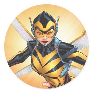 Avengers Classics | The Wasp Flying Classic Round Sticker