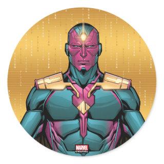 Avengers Classics | Vision Levitating Classic Round Sticker