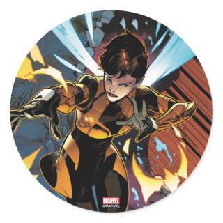 Avengers Classics | Wasp Flying Attack Classic Round Sticker