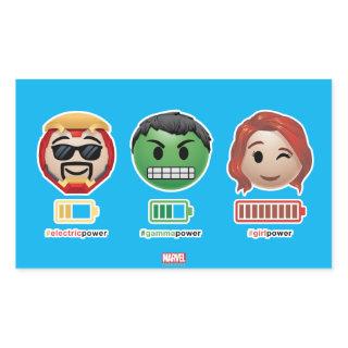 Avengers Power Emoji Rectangular Sticker