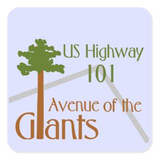 Avenue of the Giants, Humboldt Redwoods SP Square Sticker