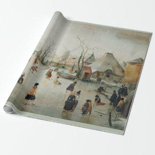 AVERCAMP "ICE SKATING IN A VILLAGE" GIFT WRAP