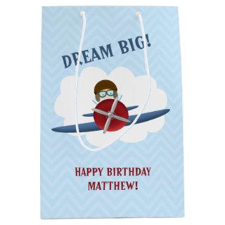 Aviator and His Plane Medium Gift Bag