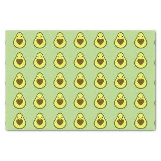 Avocado Love Cute Avocado with a heart Pit Tissue Paper