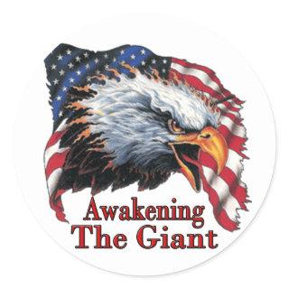 Awakening The Giant Classic Round Sticker