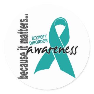 Awareness 1 Anxiety Disorder Classic Round Sticker