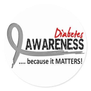 Awareness 2 Diabetes Classic Round Sticker