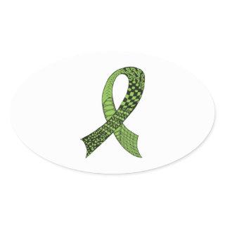 Awareness Ribbon Any Color Mix and Match Oval Sticker