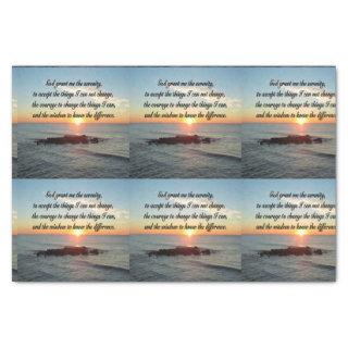 AWE INSPIRING SERENITY PRAYER DESIGN TISSUE PAPER