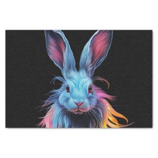 Awesome Blue Rabbit on Fire  Tissue Paper