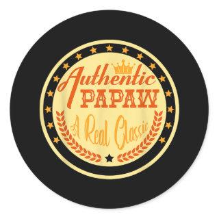 Awesome Cool Fathers Day Grandpa Pawpaw Design  Classic Round Sticker