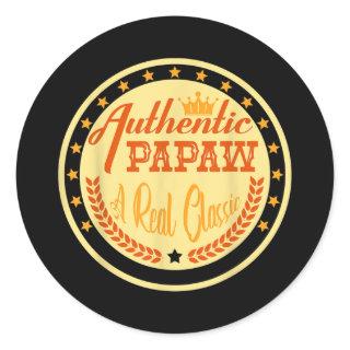 Awesome Cool Fathers Day Grandpa Pawpaw Design  Classic Round Sticker