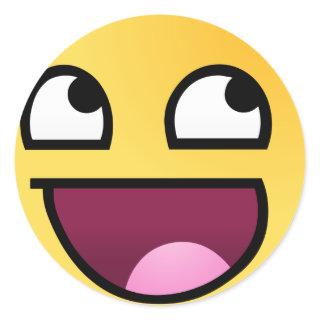 Awesome face - High quality HD Classic Round Sticker