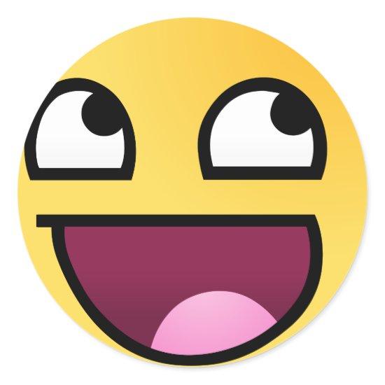 Awesome face - High quality HD Classic Round Sticker