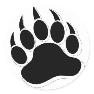 Awesome Gay Bear claw B&W 3D effect Classic Round Sticker