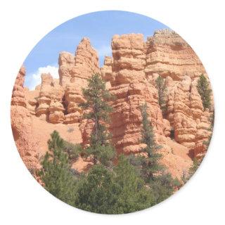 Awesome Geologic Formations at Red Canyon, Utah Classic Round Sticker