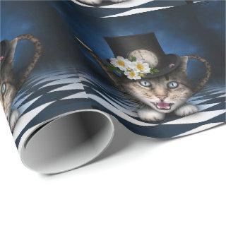 Awesome Mad Hatter Teapot Cat Whimsical Design