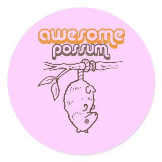 Awesome Possum Classic Round Sticker