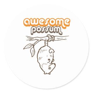 Awesome Possum Classic Round Sticker