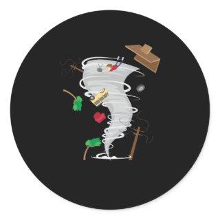 Awesome Tornado & Storm Chasing Classic Round Sticker