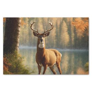 Awesome Twelve Point Buck in Autumn Waters Tissue Paper