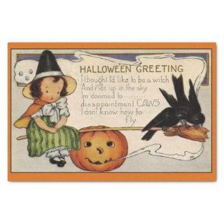 Awwww!! Cutest Little Halloween Witch EVER! Tissue Paper