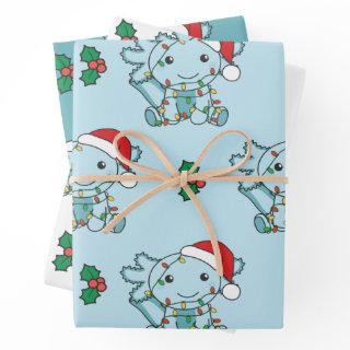 Axolotl Christmas Winter Animals Holiday Axolotls  Sheets