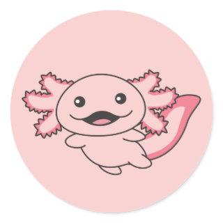 Axolotl Different Types Of Axolotls Cute Animals C Classic Round Sticker