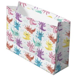Axolotl Kids Cute Salamander Pattern Large Gift Bag