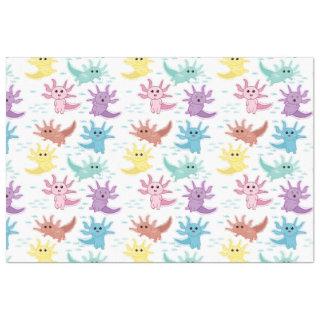 Axolotl Kids Cute Salamander Pattern Tissue Paper