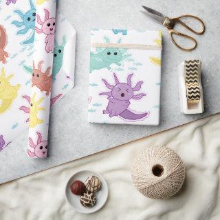 Axolotl Kids Cute Salamander Pattern