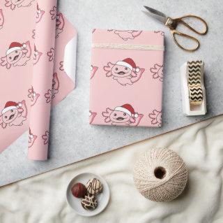 Axolotl Merry Christmas Winter Axolotl Wrapping Pa