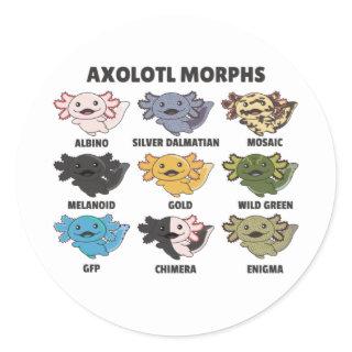 Axolotls From The World Sweet Animals Axolotl Clas Classic Round Sticker