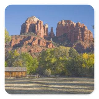 AZ, Arizona, Sedona, Crescent Moon Recreation 2 Square Sticker